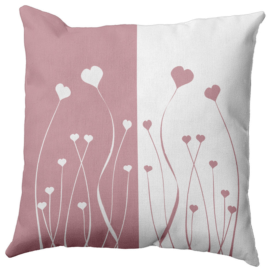 Growing Love Decorative Throw Pillow, Romantic Purple, 20"x20"