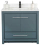 Mila Collection 36" Bathroom Vanity With Sink, Mirror, Countertop, Alasca Blue