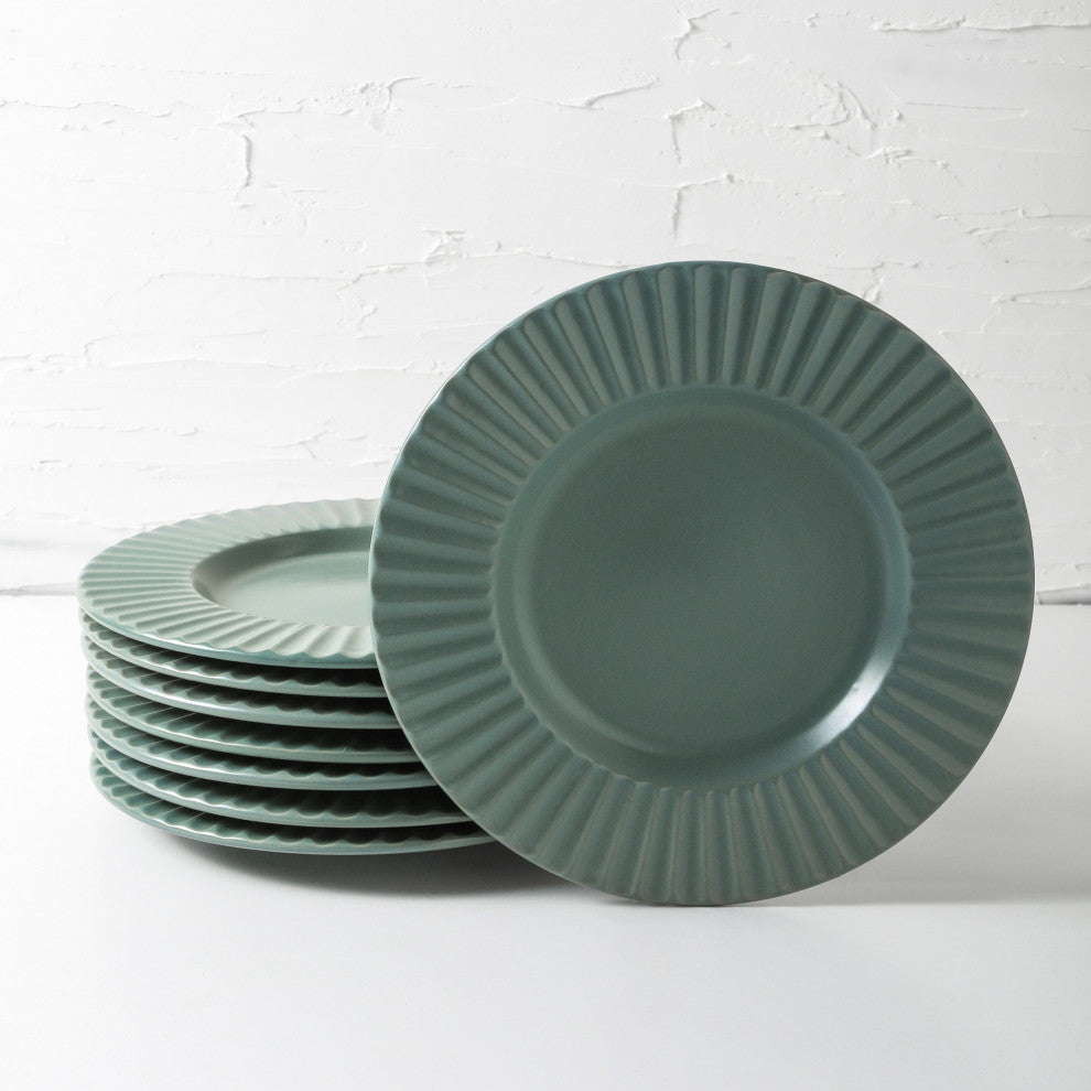Christian Siriano Lusso Stoneware 32 Piece Dinnerware Set, Stone