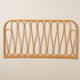 Carrick Modern Bohemian Natural Brown Rattan Queen Size Wall-mount Headboard