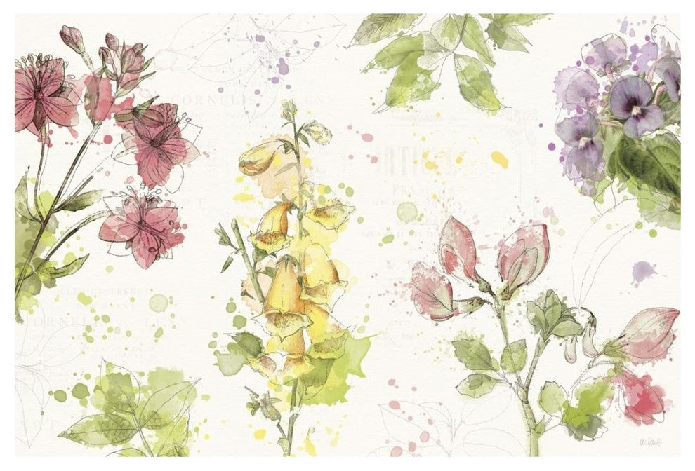 "Floral Splash I" Digital Paper Print by Katie Pertiet, 20"x14"