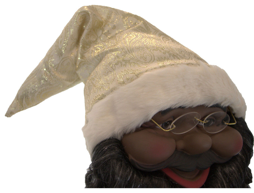 28" Music, Lights, and Motion Animated Santa Claus, his Sleigh, Home Decor
