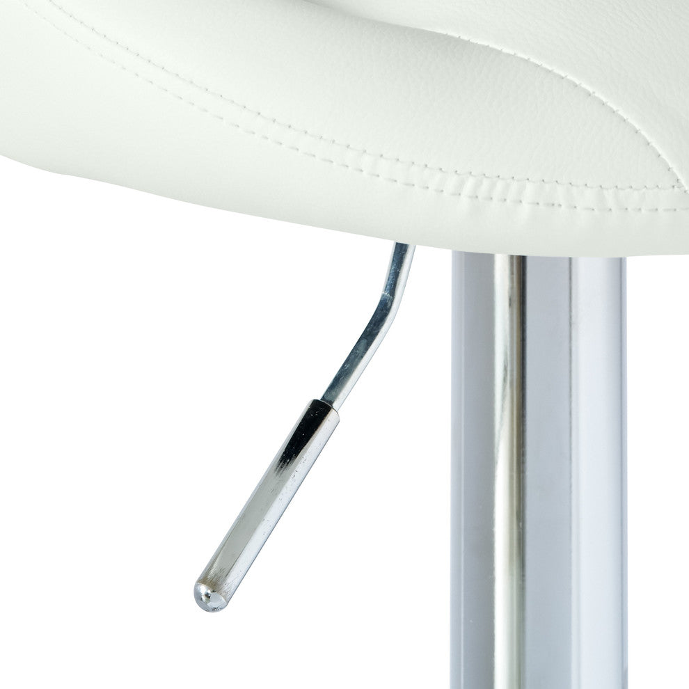 Picket House Furnishings Baltimore Adjustable Swivel Bar Stool Set, White