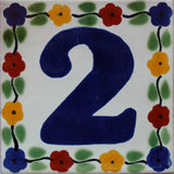 Bouquet Talavera Tile, Set of 2, Number Two