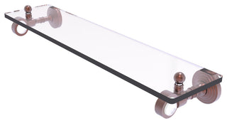 Pacific Grove 22" Glass Shelf, Antique Copper