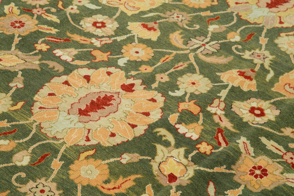 Rug N Carpet - Hand-Knotted Oriental 10' 5" x 12' 2" Large Oushak Area Rug