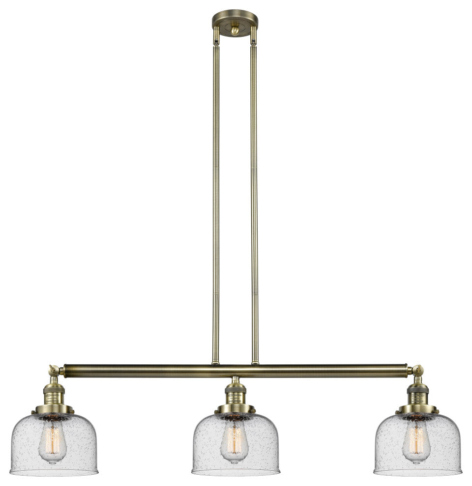 Innovations Lighting 213-Ab-S-G74-Led 3 Light Dimmable Led Island Light