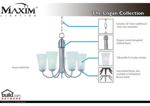 Maxim 10051 Logan 5"W Bath Light - Oil Rubbed Bronze / Frosted Glass