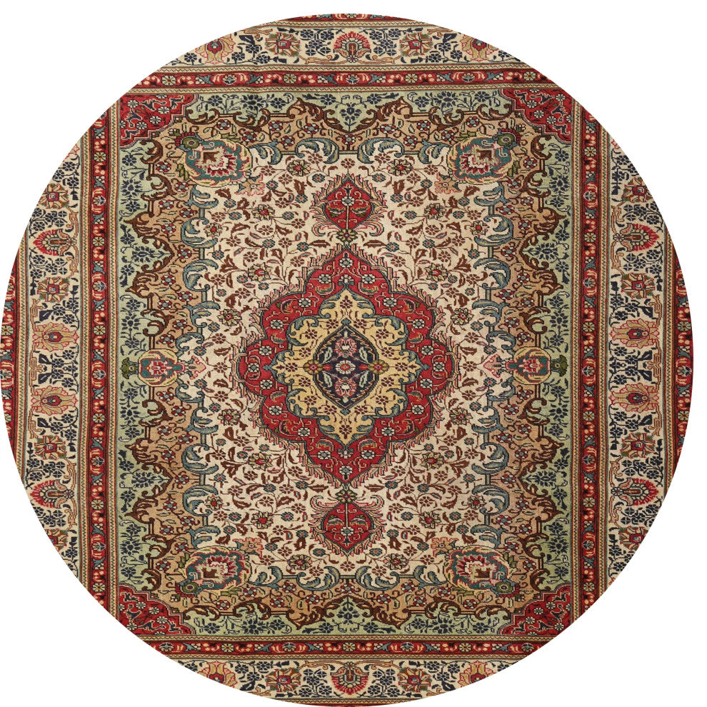 Ahgly Company Indoor Round Traditional Area Rugs, 3' Round