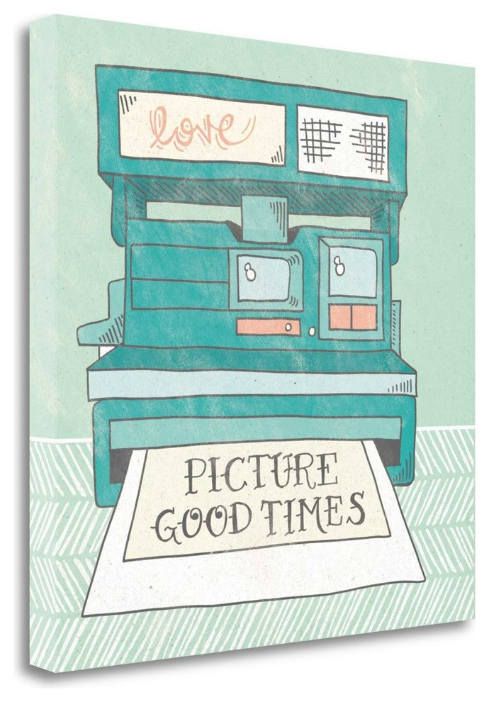 "Retro Polaroid Gray" By Mary Urban, Giclee Print on Gallery Wrap Canvas