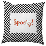 Halloween Spooky Checks Accent Pillow, Black, 26"x26"