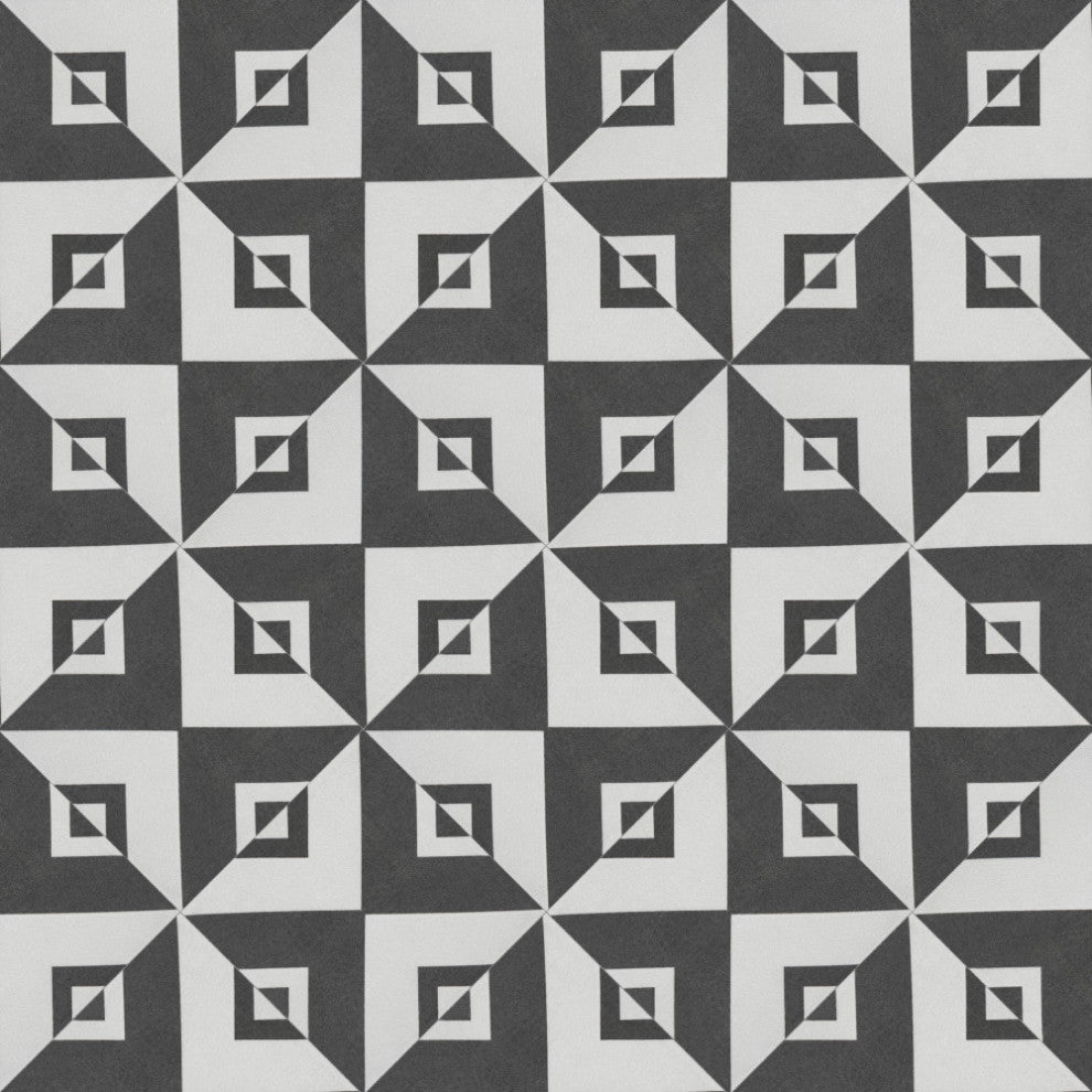 Twenties Mini Ceramic Floor and Wall Tile, Vertex