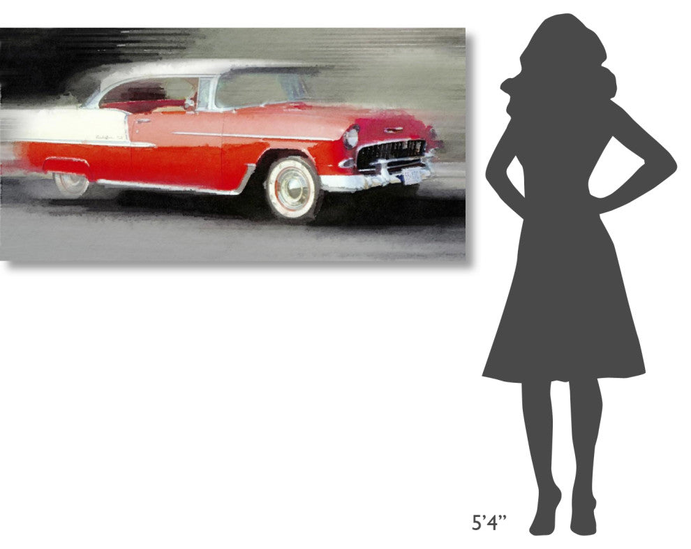 "1955 Chevrolet Bel Air Coupe Watercolor" Fine Art Print