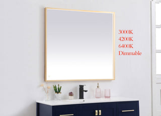 Modern Brass Led Mirror
