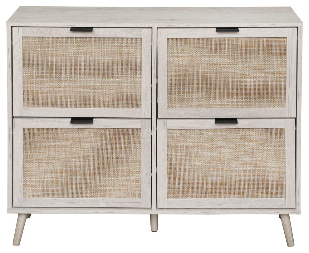 Gewnee Freestanding Modern Shoe Storage Cabinet, White