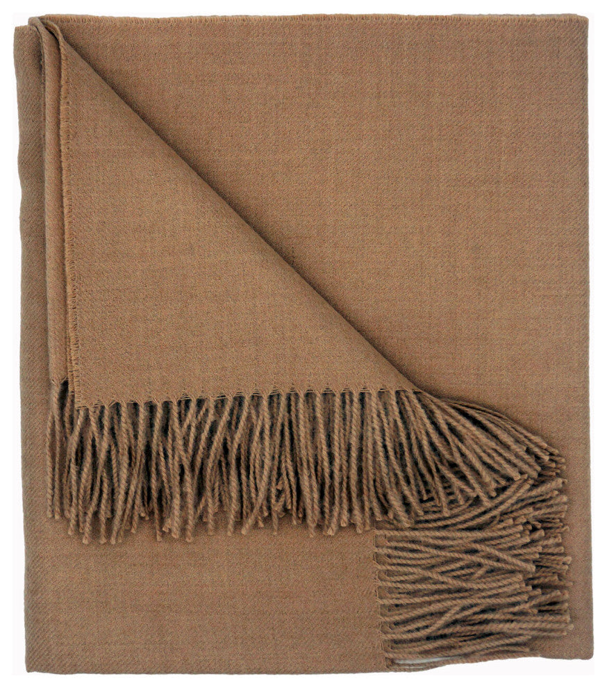 Baby Alpaca Throw Blankets, Light Beige
