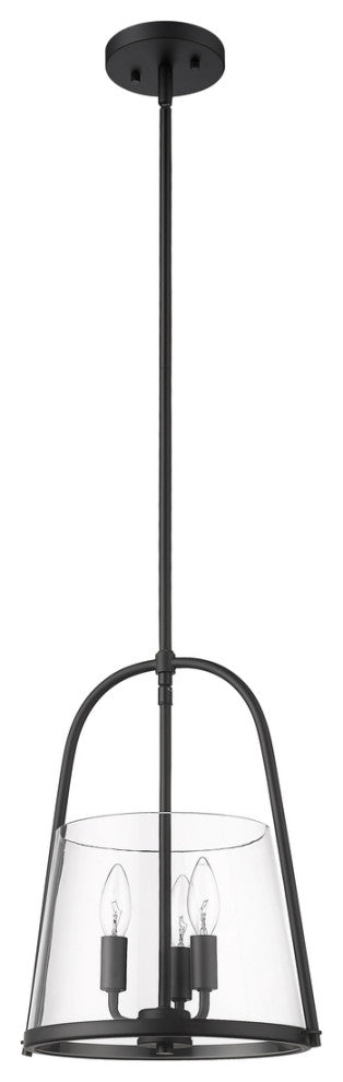 Z-LITE 3-Light Pendant, Matte Black