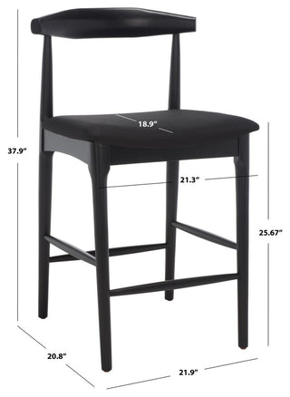 Safavieh Lionel Retro Counter Stool, Black