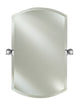 Radiance Frameless Bevel Double Arch Mirror, Satin Brass, 20"x32", Matte Black