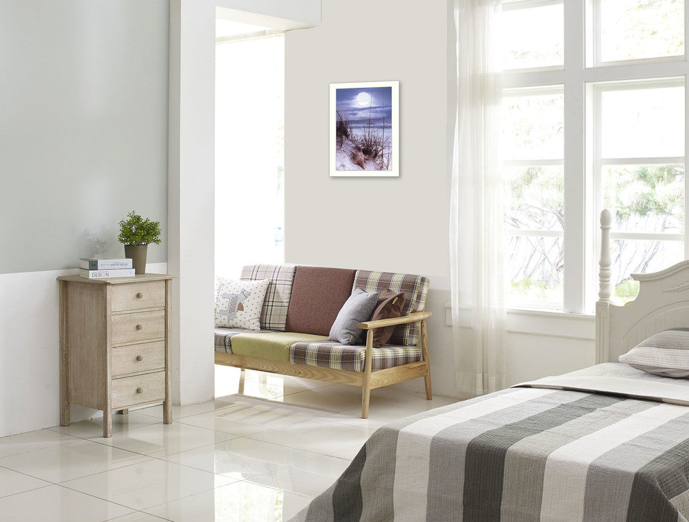 "The Seashore" By John Jones, Printed Wall Art, Ready To Hang, White Frame