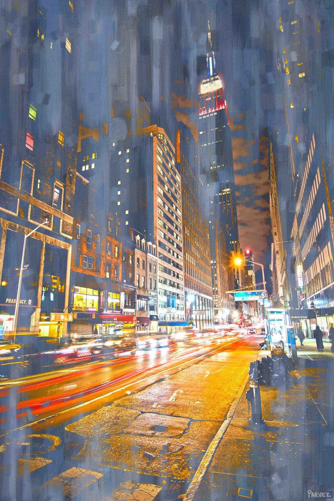 "City Lights" Print on Canvas, 16"x24"