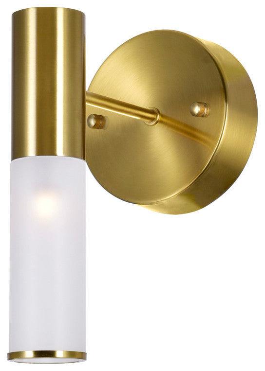 CWI Lighting 1221W7-1-625 Pipes 1 Light Sconce With Brass Finish