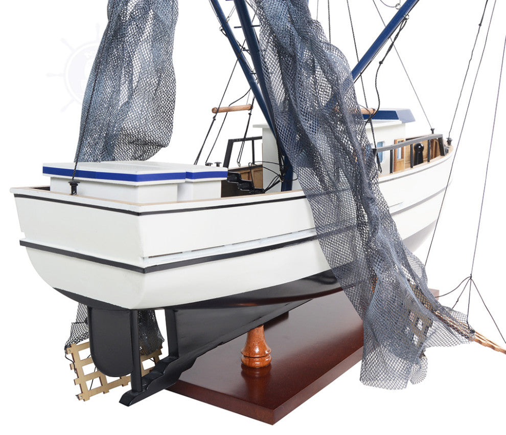 Shrimp Boat Wooden Handcrafted boat model