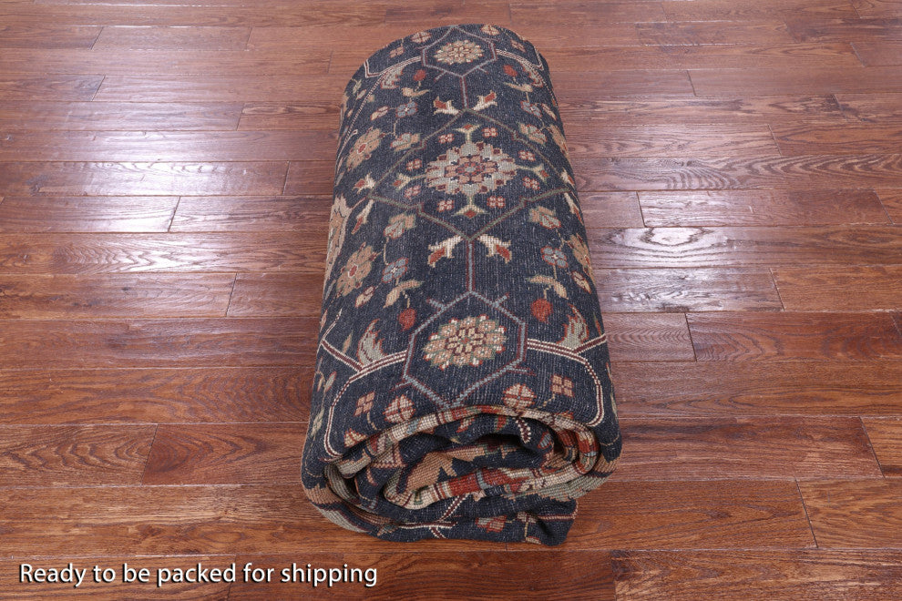 Heriz Serapi Handmade Wool Rug 10' 1" X 13' 9" - Q16013