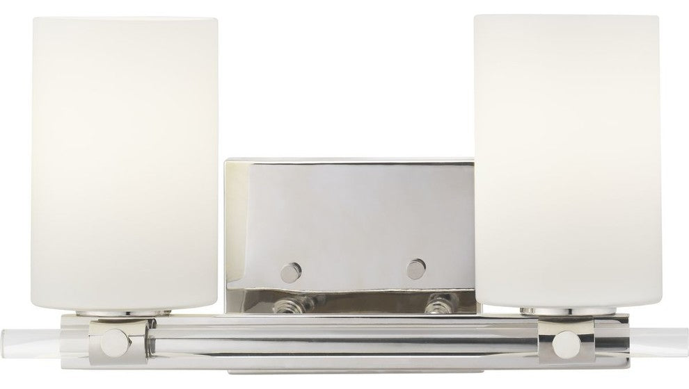 Lisbon Collection 2-Light Bath And Vanity, Polished Nickel