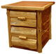 Red Cedar Log 2-Drawer Nightstand