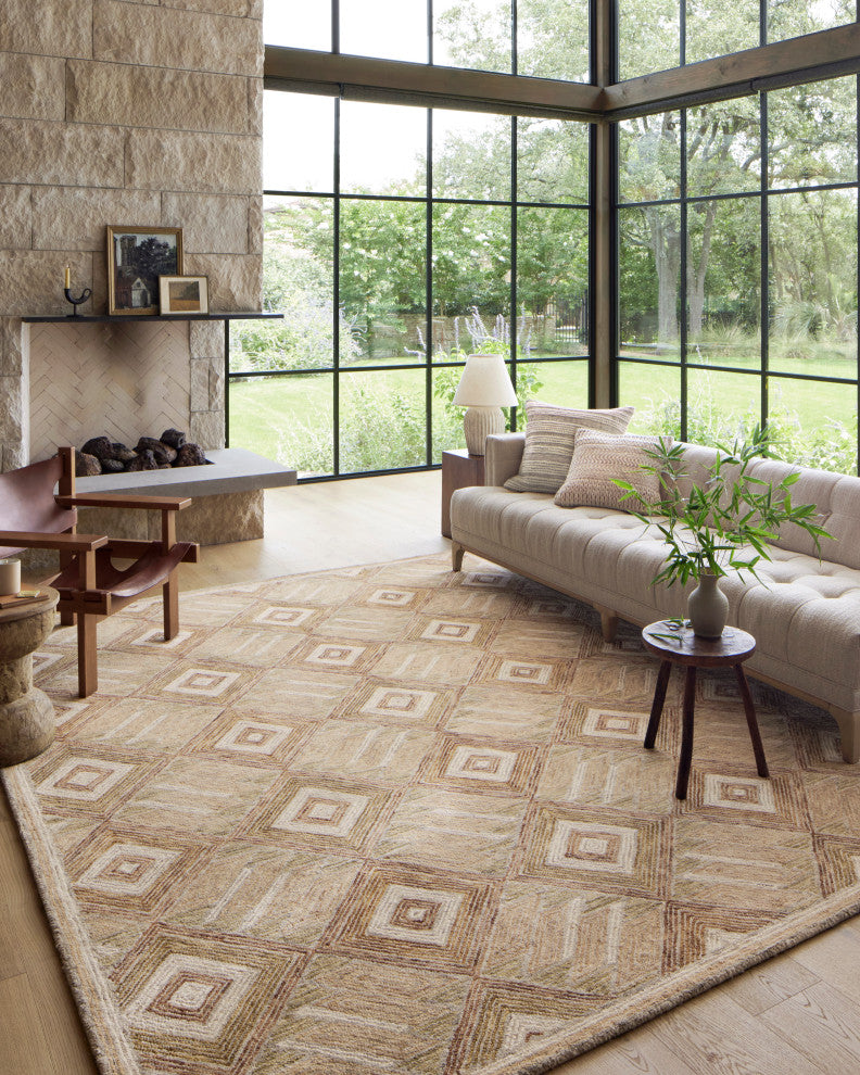 Loloi II Varena Sand / Clay 18" x 18" Sample Rug