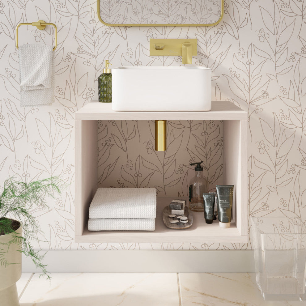 Concorde 24'' Wall-Hung Vanity, White Oak