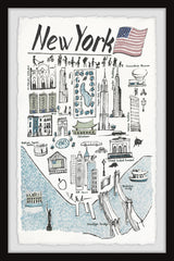 "New York Highlights" Framed Painting Print, 20x30