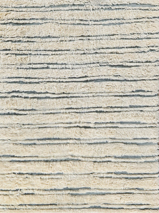 Moroccan Shag Wool Dark Gray/Ivory Area Rug, 9'x12'