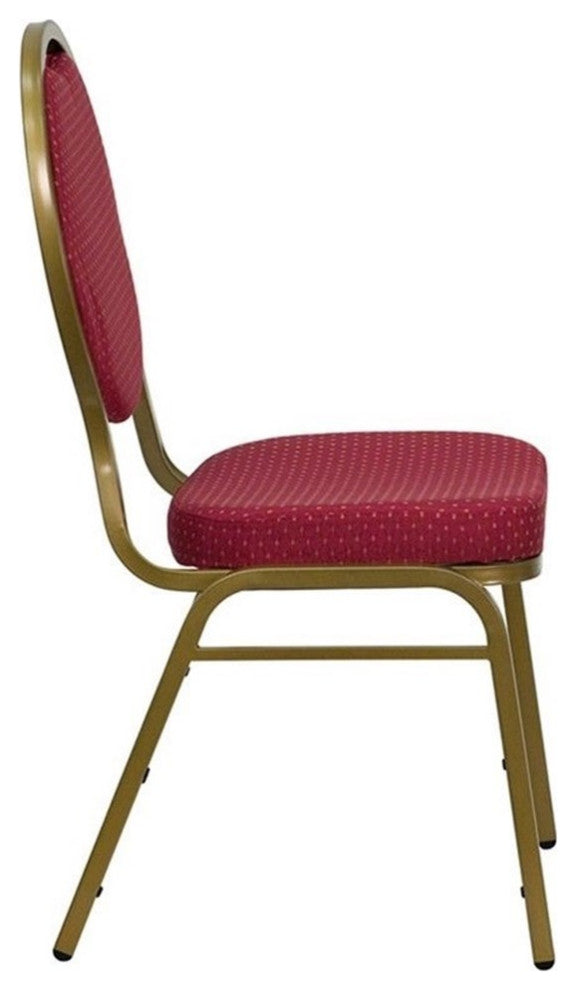 Flash Furniture Hercules Teardrop Back Stacking Chair with in Burgundy