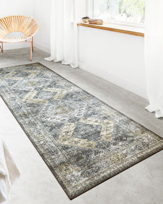 Graphite Silver Printed Skye Area Rug by Loloi II, Graphite/Silver, 7'6"x9'6"