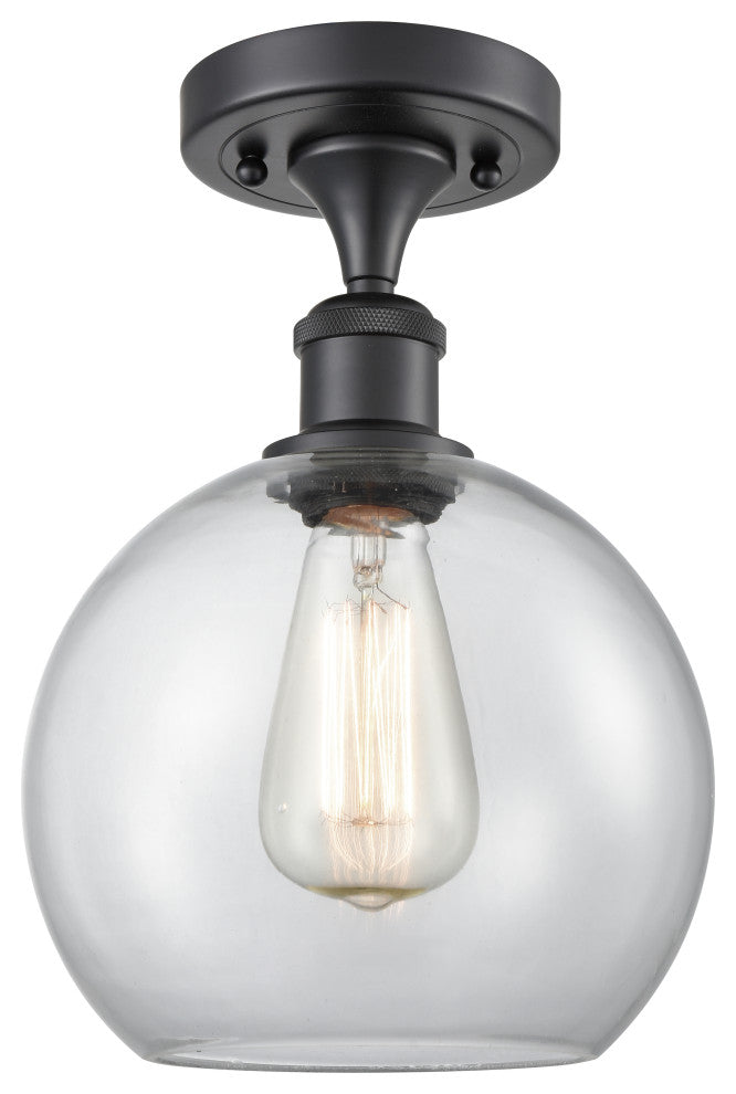 Innovations Lighting 516-1C-BK-G122-8 Athens 1 Light 8" Semi-Flush Mount