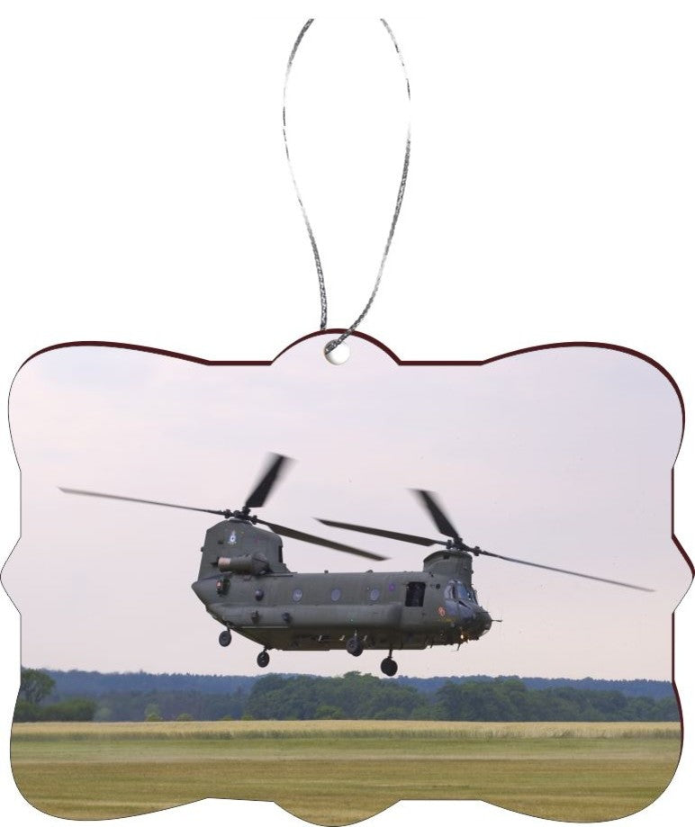 Chinook Warplane Design Rectangle Christmas Tree Ornament