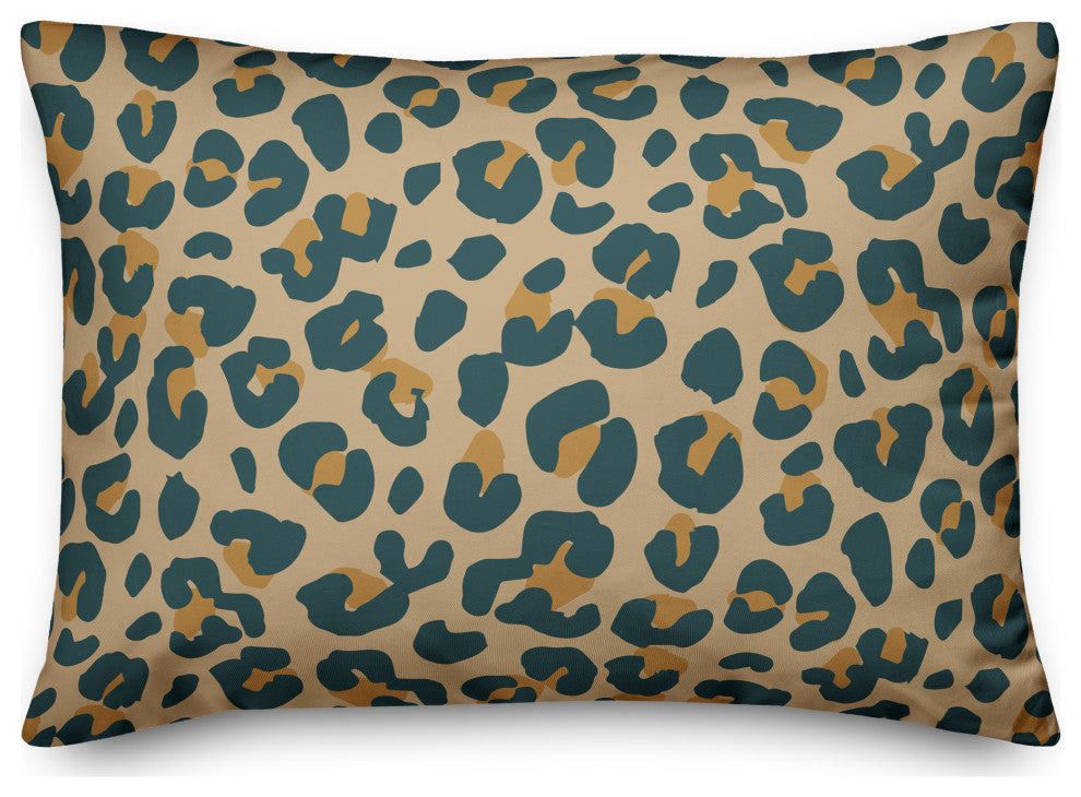 Beige Leopard 20x14 Spun Poly Pillow