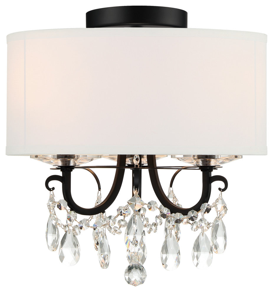 Othello 3 Light Matte Black Ceiling Mount