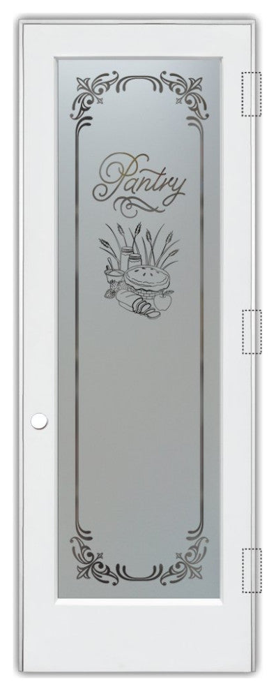 Pantry Door - Apple Pie  - Primed - 24" x 84" - Knob on Left - Push Open