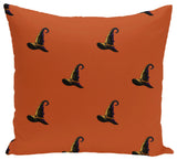 Witch's Brew Holiday Print Pillow, Orange, 16"x16"