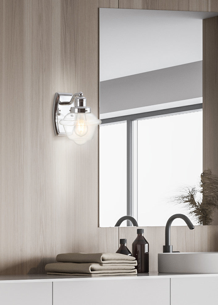 Orleans Iron LED Vanity Light, Chrome, 1 Bulb