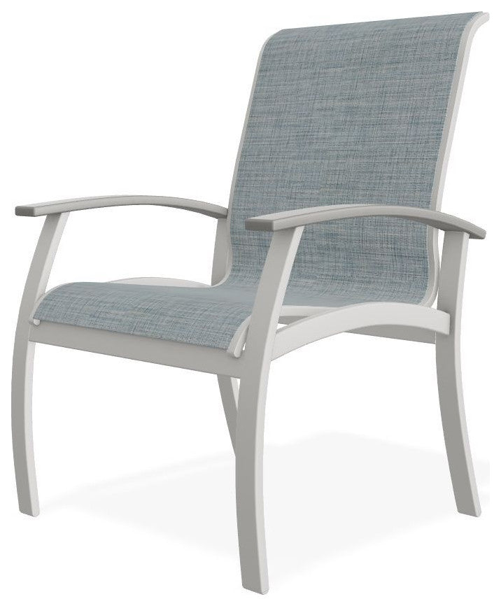 Belle Isle Sling Outdoor Dining Chair, Charm/Snow