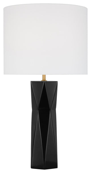 Fernwood 1-Light Indoor Table Lamp, Gloss Black