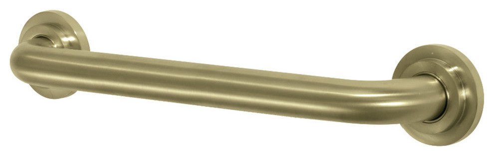Kingston Brass 16" Decorative 1-1/4" OD Grab Bar, Brushed Brass