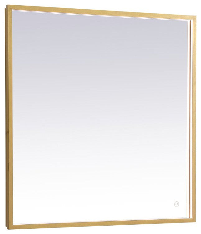 Modern Brass Led Mirror