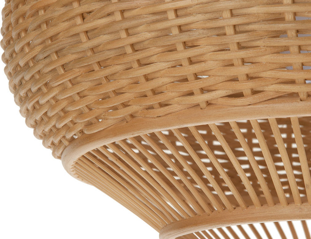 Handoven Wicker Pear Pendant Lamp, Natural, Natural Brown