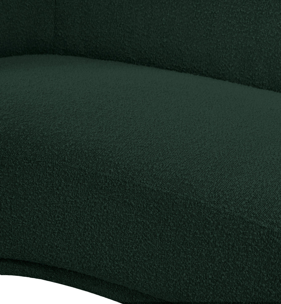 Hyde Boucle Fabric Upholstered, Green, Chair