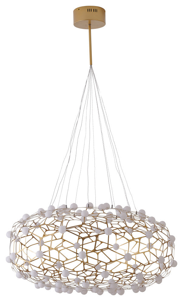 LED Chandelier, Gold